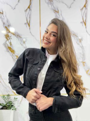 Texas jakna - crna kratka